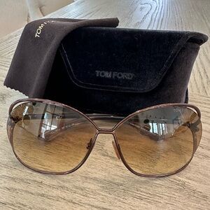 Tom Ford Carla Cut Out Round Sunglasses